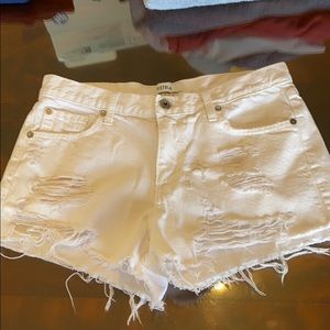 Pistols white jean shorts